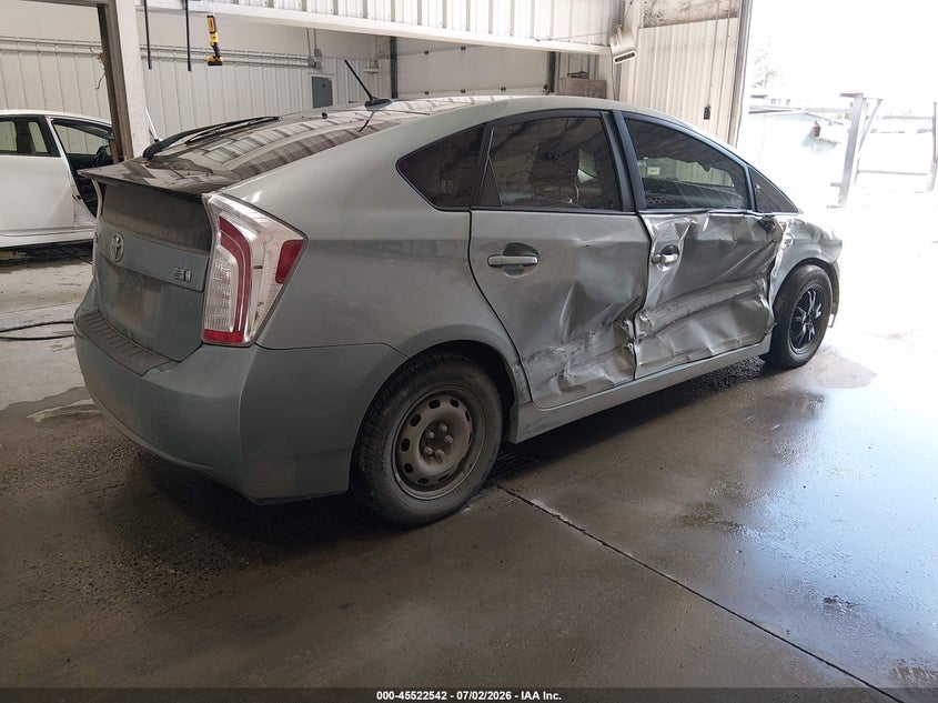 2012 Toyota Prius VIN JTDKN3DU7C1485826 IAAI salvage auction — RIGHT SIDE, Bill Of Sale (Alaska), sold $350 on 2026-07-10 (photo 4)