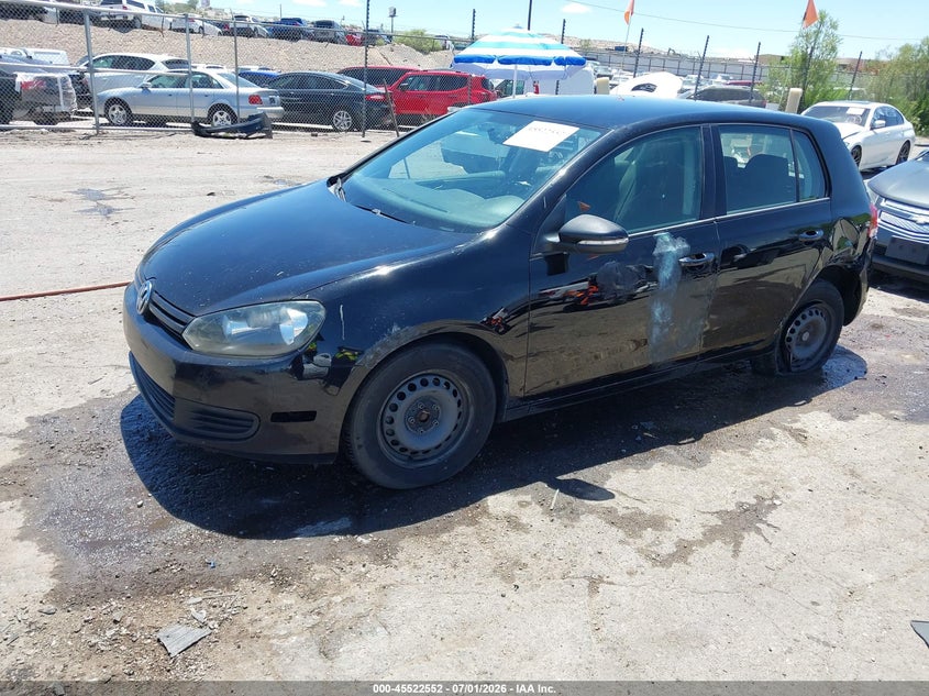 2014 Volkswagen Golf VIN WVWDB7AJXEW010986 IAAI salvage auction — LEFT REAR, Salvage (New Mexico), sold $825 on 2026-08-10 (photo 2)