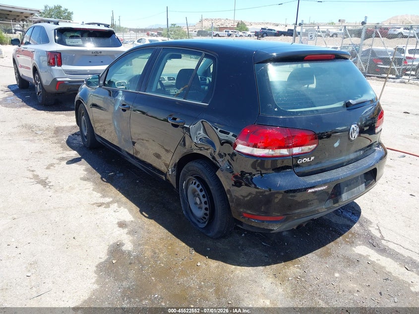 2014 Volkswagen Golf VIN WVWDB7AJXEW010986 IAAI salvage auction — LEFT REAR, Salvage (New Mexico), sold $825 on 2026-08-10 (photo 3)