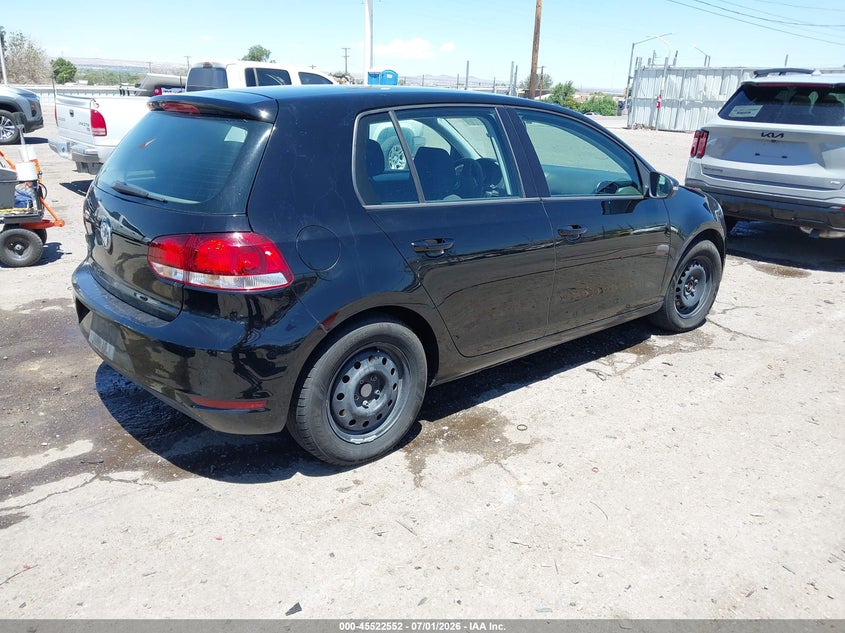 2014 Volkswagen Golf VIN WVWDB7AJXEW010986 IAAI salvage auction — LEFT REAR, Salvage (New Mexico), sold $825 on 2026-08-10 (photo 4)