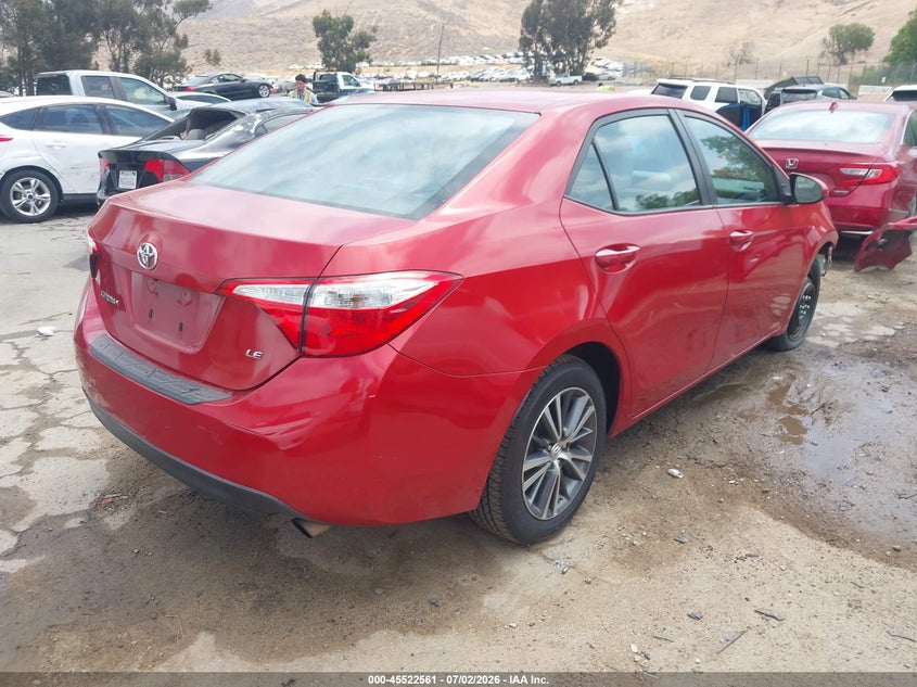 2016 Toyota Corolla VIN 5YFBURHE1GP425292 IAAI salvage auction — FRONT END, Salvage (California), sold $3,100 on 2026-07-14 (photo 4)
