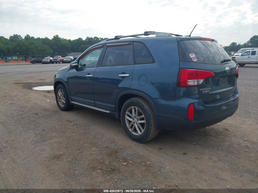 2014 Kia Sorento VIN 5XYKT4A7XEG496493 IAAI salvage auction — NORMAL WEAR, Clear (Tennessee), sold $1,350 on 2026-07-08 (photo 3)