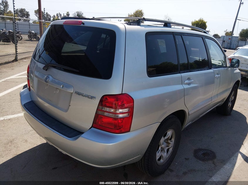 2003 Toyota Highlander VIN JTEGD21A530057283 IAAI salvage auction — NORMAL WEAR, Clear - Dealer Only (California), sold $800 on 2026-07-07 (photo 4)