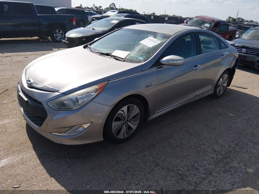 2013 Hyundai Sonata VIN KMHEC4A49DA091870 IAAI salvage auction — REAR END, Salvage Title, sold $750 on 2026-07-28 (photo 2)