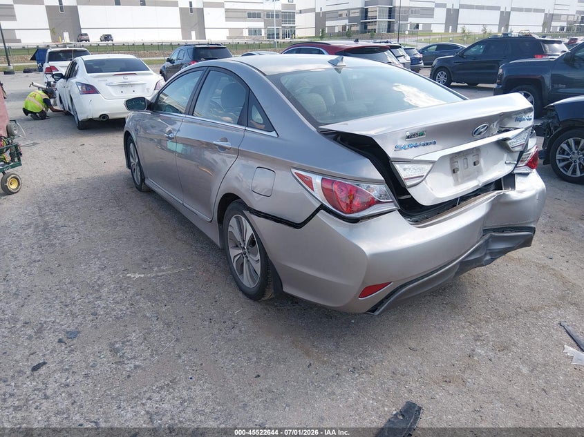 2013 Hyundai Sonata VIN KMHEC4A49DA091870 IAAI salvage auction — REAR END, Salvage Title, sold $750 on 2026-07-28 (photo 3)