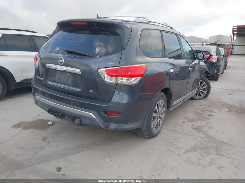 2013 Nissan Pathfinder VIN 5N1AR2MN3DC600944 IAAI salvage auction — RIGHT FRONT, Salvage Title, sold $725 on 2026-08-26 (photo 4)
