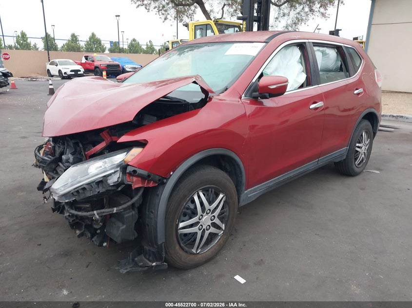 2015 Nissan Rogue VIN KNMAT2MT2FP555236 IAAI salvage auction — FRONT END, Salvage Title, sold $450 on 2026-07-31 (photo 2)