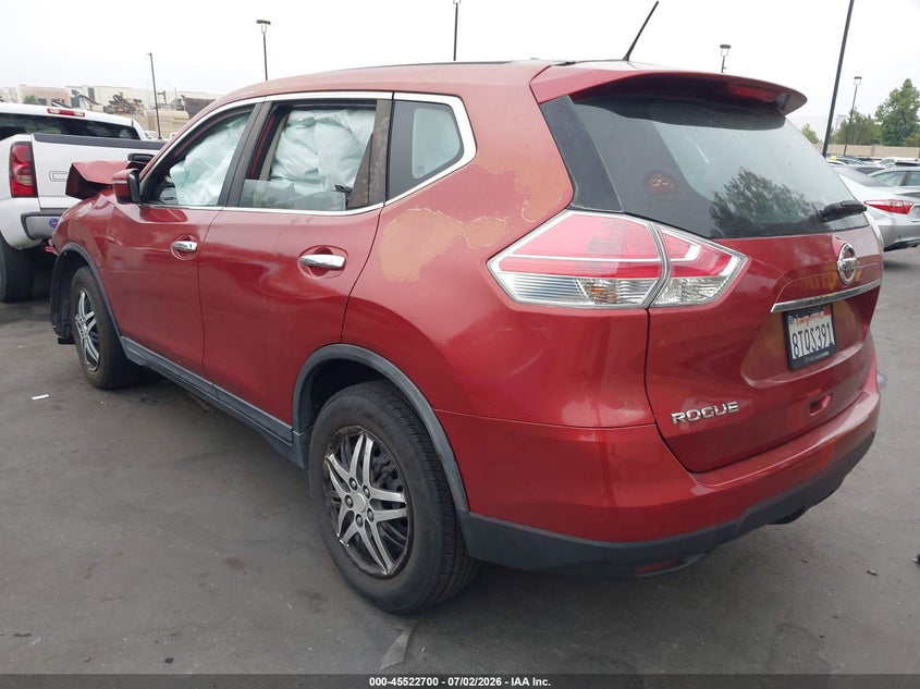 2015 Nissan Rogue VIN KNMAT2MT2FP555236 IAAI salvage auction — FRONT END, Salvage Title, sold $450 on 2026-07-31 (photo 3)