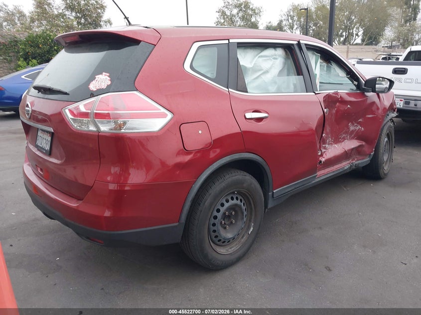 2015 Nissan Rogue VIN KNMAT2MT2FP555236 IAAI salvage auction — FRONT END, Salvage Title, sold $450 on 2026-07-31 (photo 4)