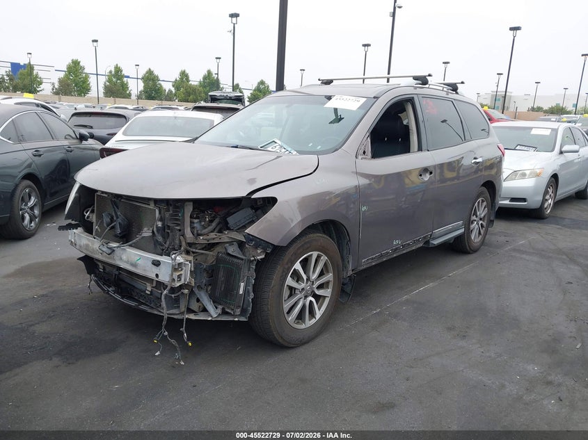 2014 Nissan Pathfinder VIN 5N1AR2MM1EC607836 IAAI salvage auction — FRONT END, Salvage Title, sold $1,150 on 2026-07-23 (photo 2)