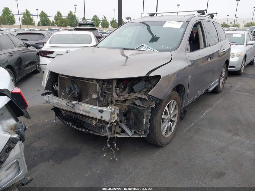 2014 Nissan Pathfinder VIN 5N1AR2MM1EC607836 IAAI salvage auction — FRONT END, Salvage Title, sold $1,300 on 2026-07-24 (photo 6)