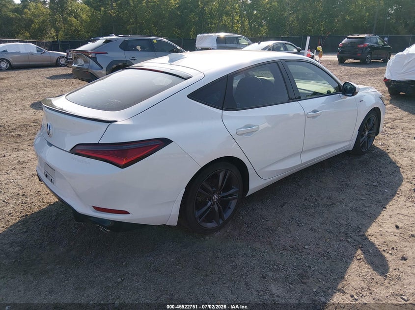 2024 Acura Integra VIN 19UDE4H35RA001498 IAAI salvage auction — LEFT SIDE, Wait Title, sold $5,400 on 2026-08-27 (photo 4)