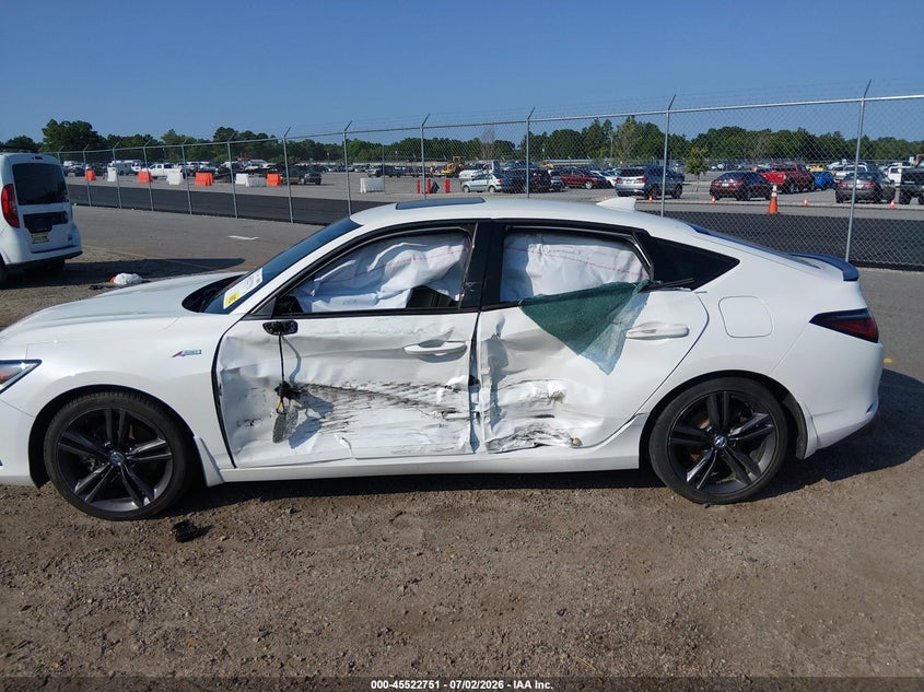 2024 Acura Integra VIN 19UDE4H35RA001498 IAAI salvage auction — LEFT SIDE, Wait Title, sold $5,400 on 2026-08-27 (photo 6)