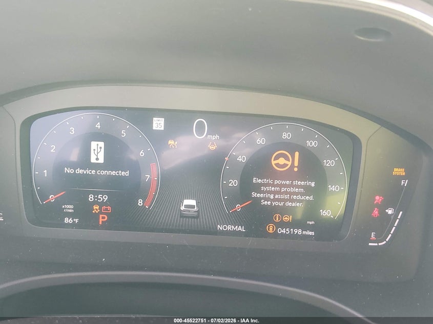 2024 Acura Integra VIN 19UDE4H35RA001498 IAAI salvage auction — LEFT SIDE, Wait Title, sold $5,400 on 2026-08-27 (photo 7)