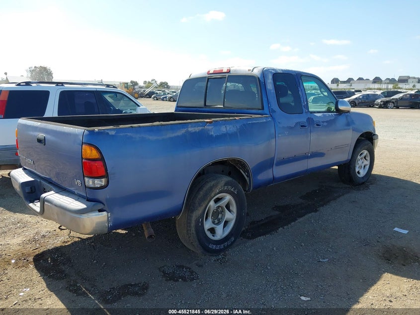 2000 Toyota Tundra VIN 5TBRT3410YS103665 IAAI salvage auction — NORMAL WEAR, Salvage Title - Dealer (California), sold $725 on 2026-07-29 (photo 4)