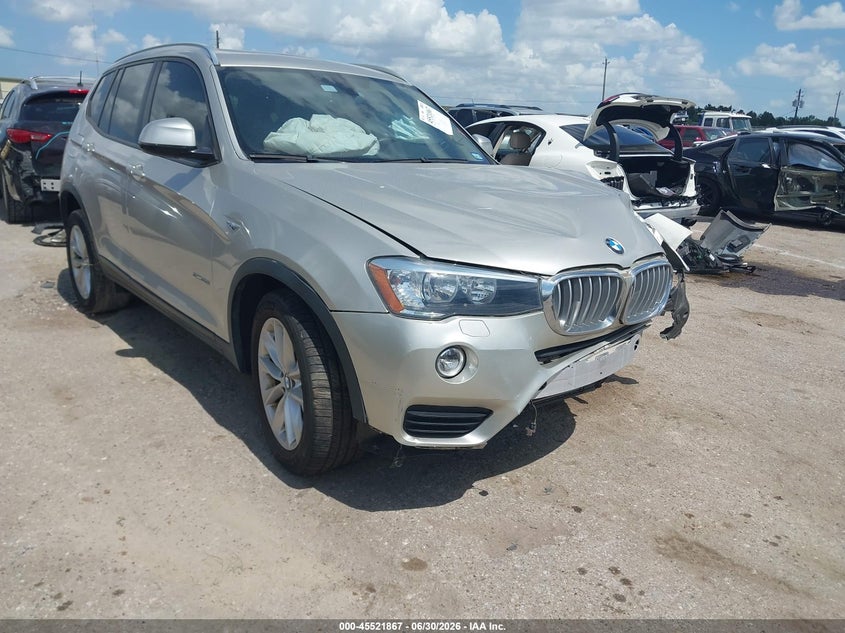 2016 BMW X3 VIN 5UXWZ7C58G0T42952 IAAI salvage auction — FRONT END, Salvage Title, sold $25 on 2026-07-22 (photo 1)