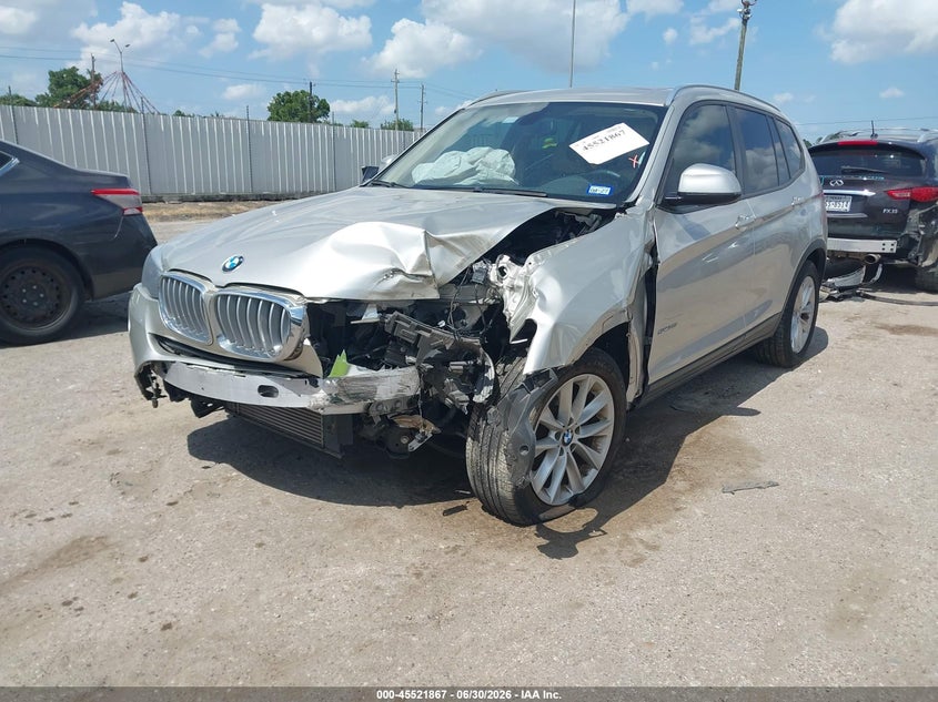 2016 BMW X3 VIN 5UXWZ7C58G0T42952 IAAI salvage auction — FRONT END, Salvage Title, sold $25 on 2026-07-22 (photo 2)