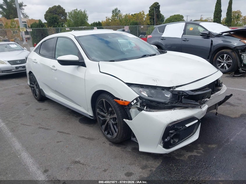 2021 Honda Civic VIN SHHFK7H4XMU410606 IAAI salvage auction — FRONT END, Salvage (California), sold $6,950 on 2026-07-16 (photo 1)
