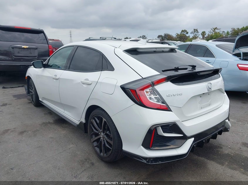 2021 Honda Civic VIN SHHFK7H4XMU410606 IAAI salvage auction — FRONT END, Salvage (California), sold $6,950 on 2026-07-16 (photo 3)