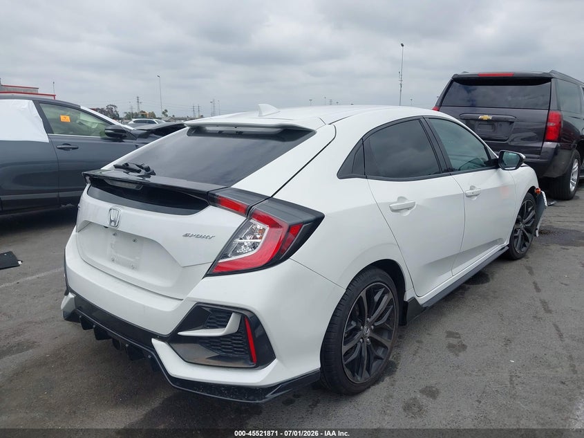 2021 Honda Civic VIN SHHFK7H4XMU410606 IAAI salvage auction — FRONT END, Salvage (California), sold $6,950 on 2026-07-16 (photo 4)