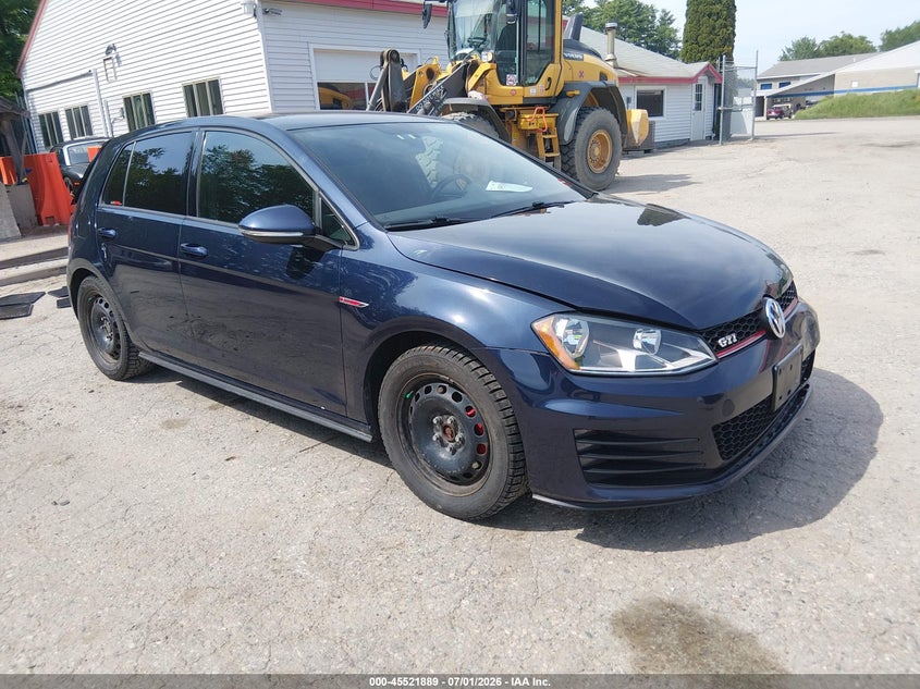 2017 Volkswagen Golf gti VIN 3VW4T7AUXHM047464 IAAI salvage auction — REAR END, Salvage (Maine), sold $4,525 on 2026-09-01 (photo 1)