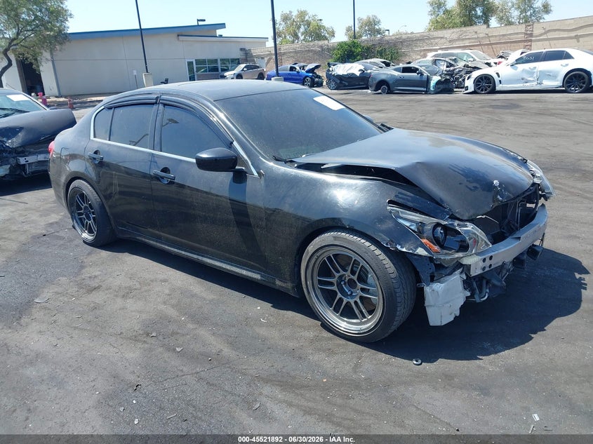 2013 Infiniti G VIN JN1CV6AP6DM714391 IAAI salvage auction — RIGHT FRONT, Salvage Title, sold $1,100 on 2026-08-02 (photo 1)