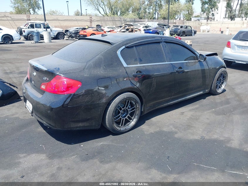 2013 Infiniti G VIN JN1CV6AP6DM714391 IAAI salvage auction — RIGHT FRONT, Salvage Title, sold $1,100 on 2026-08-02 (photo 4)