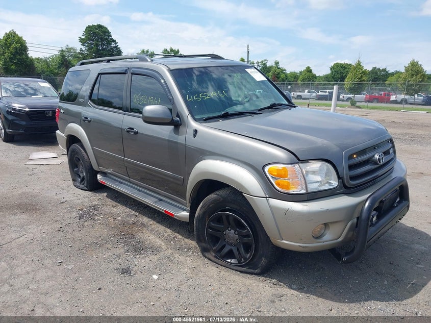 2004 Toyota Sequoia VIN 5TDBT44A44S210890 IAAI salvage auction — SIDE, Clear (Virginia), sold $850 on 2026-07-31 (photo 1)
