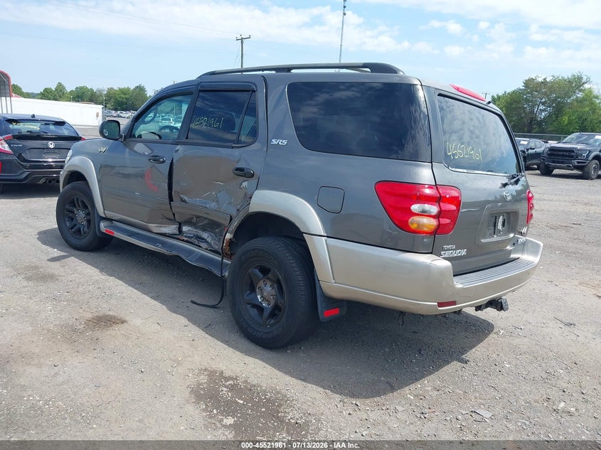 2004 Toyota Sequoia VIN 5TDBT44A44S210890 IAAI salvage auction — SIDE, Clear (Virginia), sold $850 on 2026-07-31 (photo 3)