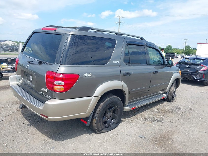 2004 Toyota Sequoia VIN 5TDBT44A44S210890 IAAI salvage auction — SIDE, Clear (Virginia), sold $850 on 2026-07-31 (photo 4)