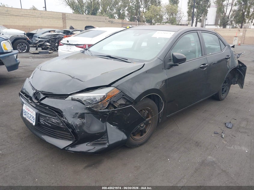 2017 Toyota Corolla VIN 5YFBURHE6HP662023 IAAI salvage auction — FRONT & REAR, Salvage Certificate (California), sold $2,600 on 2026-07-24 (photo 2)