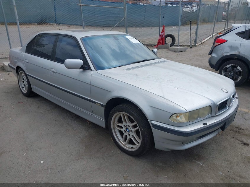 2001 BMW 7 series VIN WBAGH83471DP22884 IAAI salvage auction — NORMAL WEAR, Clear - Dealer Only (California), sold $375 on 2026-07-08 (photo 1)