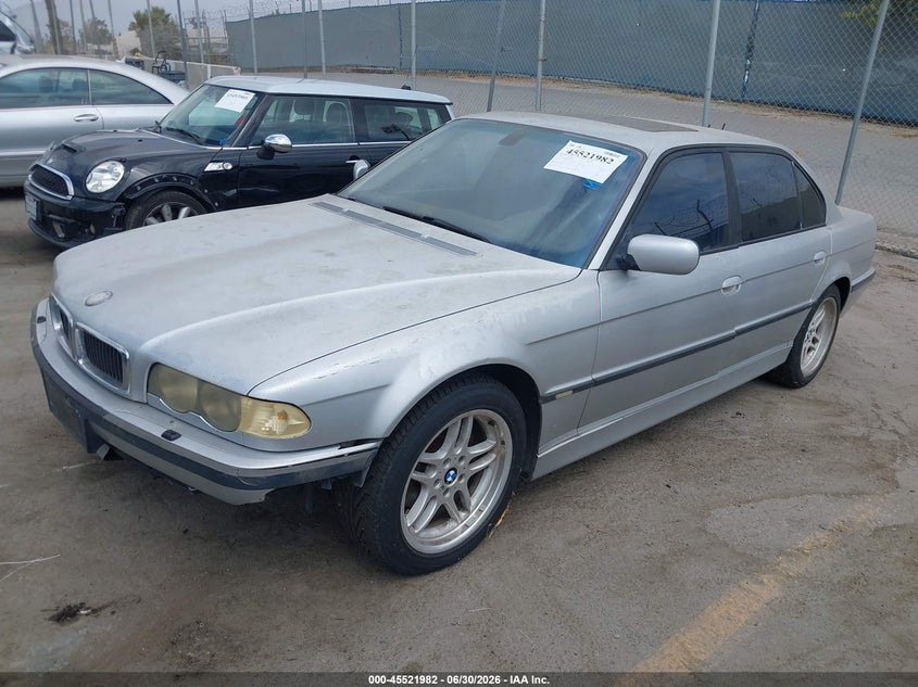 2001 BMW 7 series VIN WBAGH83471DP22884 IAAI salvage auction — NORMAL WEAR, Clear - Dealer Only (California), sold $375 on 2026-07-08 (photo 2)