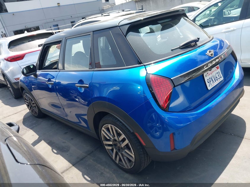 2025 Mini Hard top VIN WMW53GD09S2W35903 IAAI salvage auction — RIGHT FRONT, Salvage Certificate (California), sold $9,700 on 2026-07-11 (photo 3)
