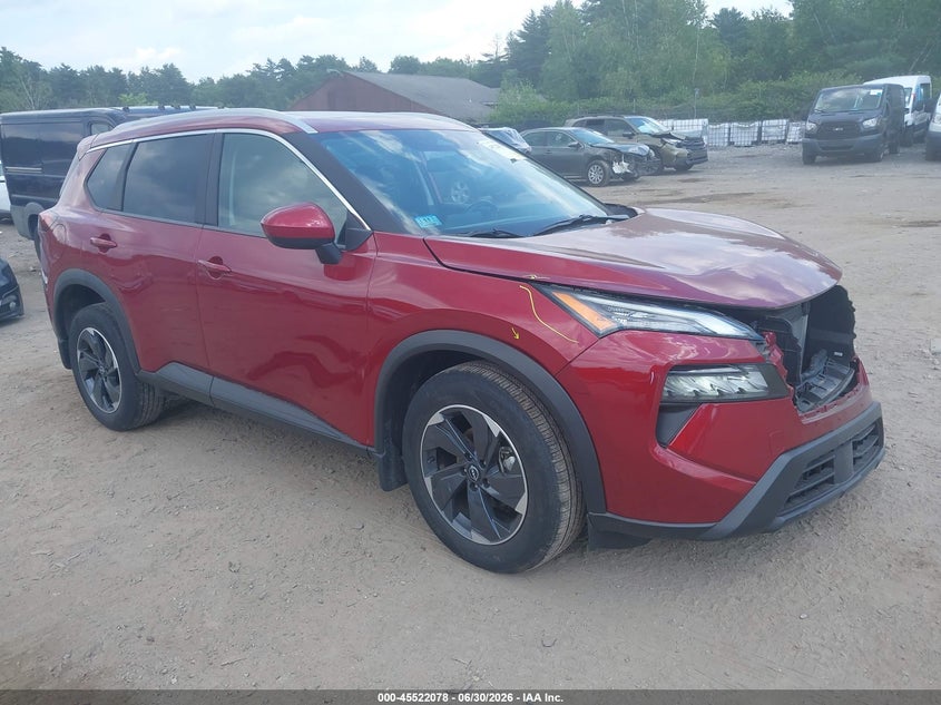 2025 Nissan Rogue VIN 5N1BT3BB1SC676387 IAAI salvage auction — FRONT END, Wait Title, sold $8,600 on 2026-08-21 (photo 1)