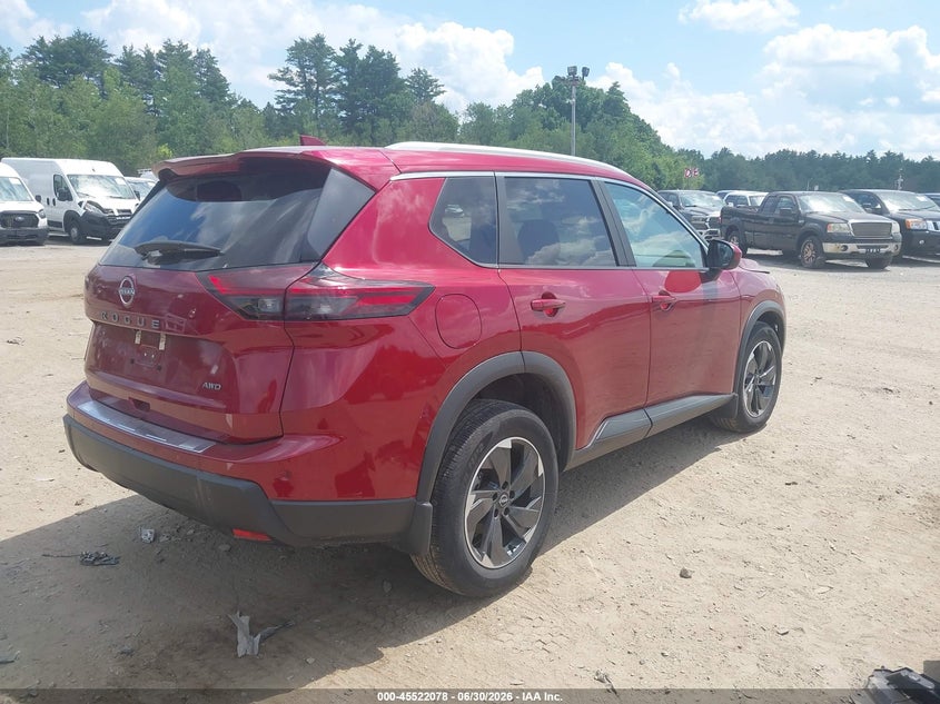 2025 Nissan Rogue VIN 5N1BT3BB1SC676387 IAAI salvage auction — FRONT END, Wait Title, sold $8,600 on 2026-08-21 (photo 4)