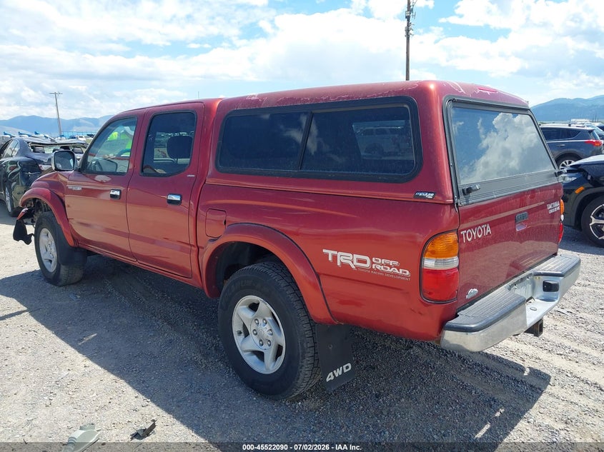 2001 Toyota Tacoma VIN 5TEHN72N91Z778059 IAAI salvage auction — FRONT END, Clear (Montana), sold $4,950 on 2026-08-02 (photo 3)