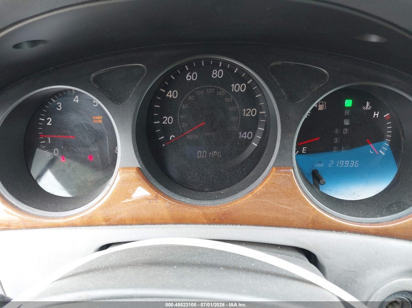 2005 Lexus Es 330 VIN JTHBA30G855112073 IAAI salvage auction — LEFT FRONT, Salvage (California), sold $375 on 2026-07-29 (photo 7)