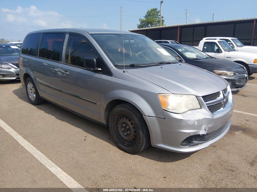 2013 Dodge Caravan VIN 2C4RDGBG7DR664158 IAAI salvage auction — NORMAL WEAR, Clear (Mississippi), sold $400 on 2026-07-09 (photo 1)