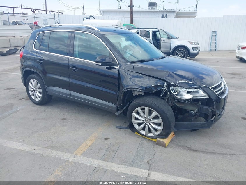 2011 Volkswagen Tiguan VIN WVGAV7AX2BW545445 IAAI salvage auction — RIGHT FRONT, Salvage (California), sold $700 on 2026-07-22 (photo 1)