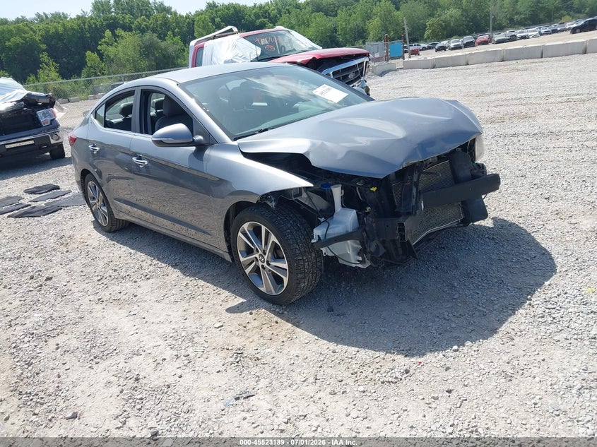 2017 Hyundai Elantra VIN KMHD84LF4HU070800 IAAI salvage auction — NORMAL WEAR, Salvage Title, sold $1,200 on 2026-07-29 (photo 1)