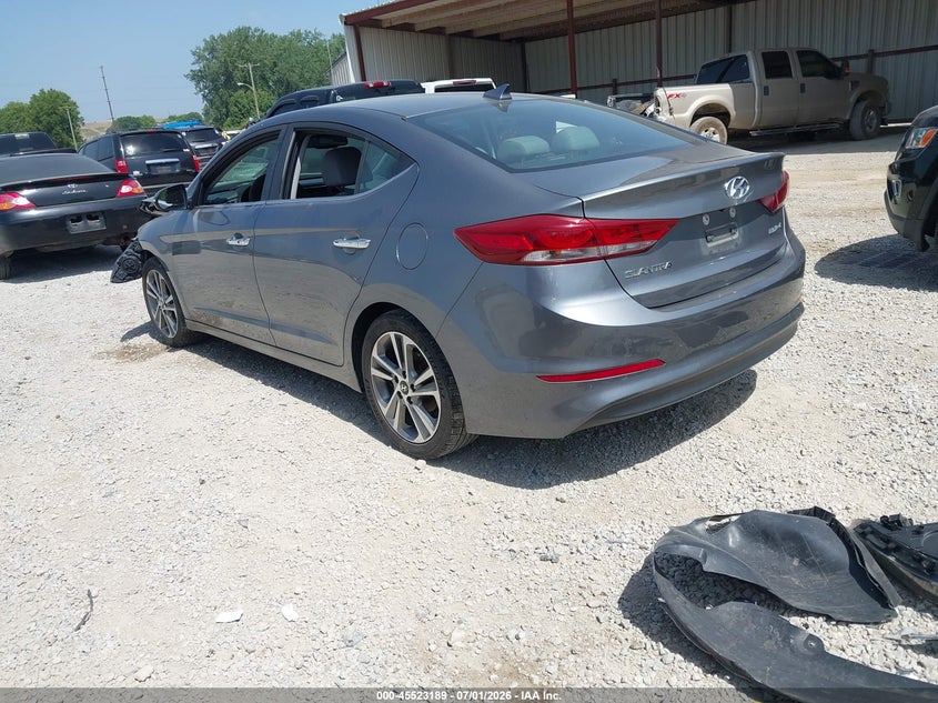 2017 Hyundai Elantra VIN KMHD84LF4HU070800 IAAI salvage auction — NORMAL WEAR, Salvage Title, sold $1,200 on 2026-07-29 (photo 3)