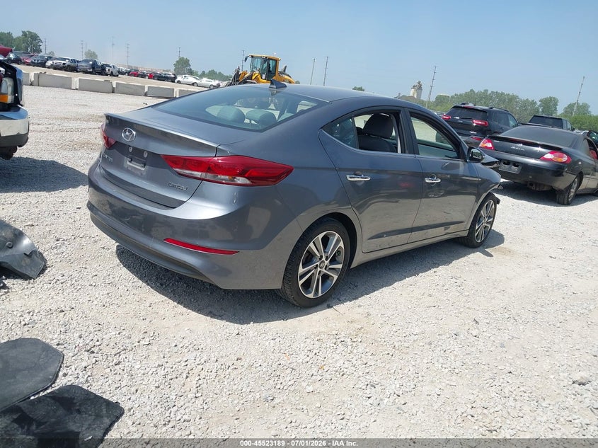 2017 Hyundai Elantra VIN KMHD84LF4HU070800 IAAI salvage auction — NORMAL WEAR, Salvage Title, sold $1,200 on 2026-07-29 (photo 4)