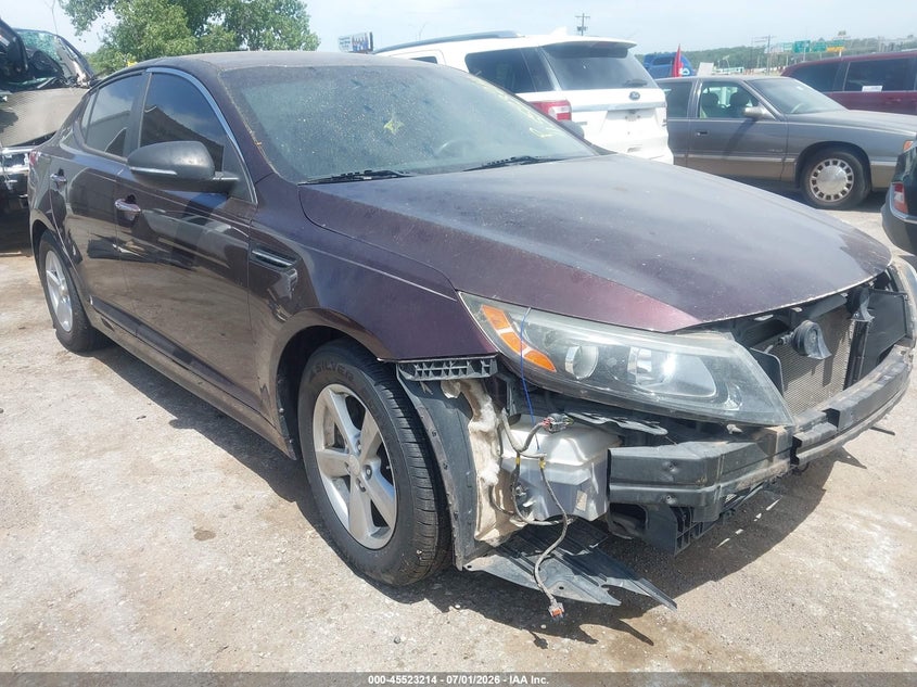 2014 Kia Optima VIN 5XXGM4A7XEG259185 IAAI salvage auction — NORMAL WEAR, Clear - Public Restricted (Oklahoma), sold $950 on 2026-07-29 (photo 1)