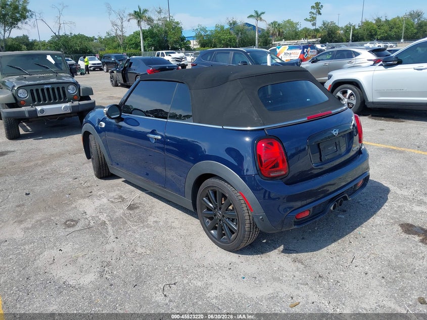2019 Mini Convertible VIN WMWWG9C52K3E39977 IAAI salvage auction — NORMAL WEAR, Clear (Florida), sold $3,025 on 2026-07-29 (photo 3)