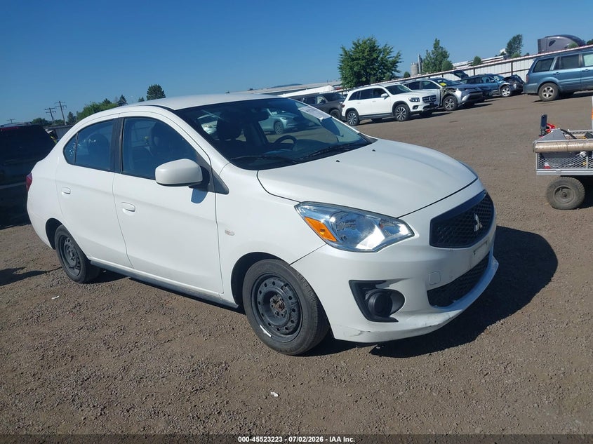 2020 Mitsubishi Mirage VIN ML32F3FJ0LHF10448 IAAI salvage auction — FRONT END, Salvage Title, sold $225 on 2026-07-21 (photo 1)
