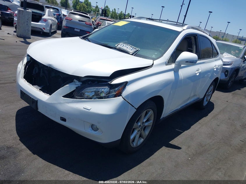 2010 Lexus Rx 350 VIN JTJZK1BA9A2409095 IAAI salvage auction — FRONT END, Salvage Certificate (California), sold $3,850 on 2026-07-17 (photo 2)