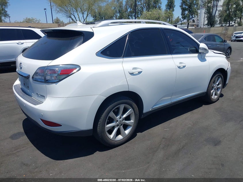 2010 Lexus Rx 350 VIN JTJZK1BA9A2409095 IAAI salvage auction — FRONT END, Salvage Certificate (California), sold $3,850 on 2026-07-17 (photo 4)