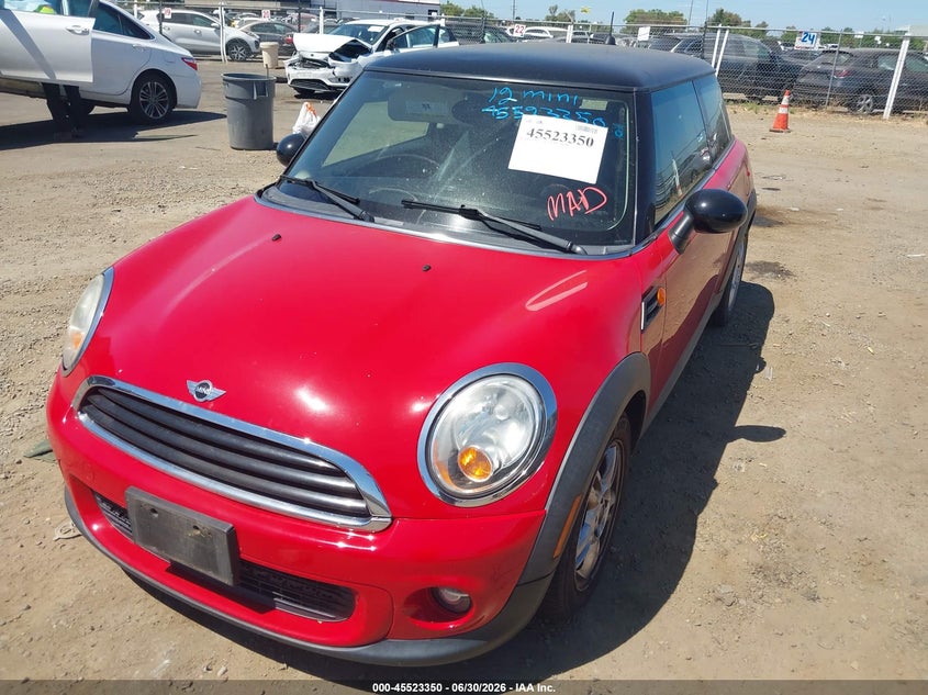 2012 Mini Cooper VIN WMWSU3C55CT263686 IAAI salvage auction — NORMAL WEAR, Clear - Dealer Only (California), sold $350 on 2026-07-24 (photo 2)