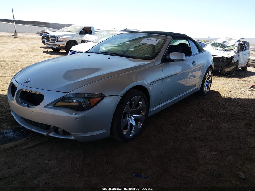 2005 BMW 6 series VIN WBAEK73465B326952 IAAI salvage auction — NORMAL WEAR, Clear-Dealer Only (Arizona), sold $750 on 2026-07-28 (photo 2)